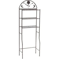 MIMODA 3 Tier Bathroom Over The Toilet Space Saver Freestanding Space Saver Toilet Stands Easy To Assemble (Bronze)