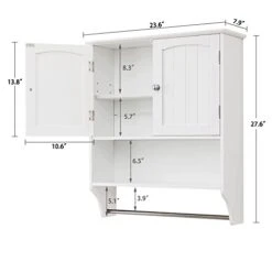 Iwell Small Bathroom Floor Storage Cabinet, Kitchen Cupboard Wooden Cabinet, White 9 Iwell Small Bathroom Floor Storage Cabinet, Kitchen Cupboard Wooden Cabinet, White -Moen Shop 31XFWBw6MtL