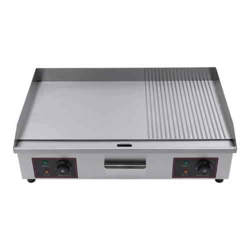 29" Commercial Griddle Electric Flat Top Grill, 110V Electric Flat Top Griddle Non-Stick, Stainless Steel Restaurant Teppanyaki Griddle with 122~572℉ Adjustable Temperature Control 4 29" Commercial Griddle Electric Flat Top Grill, 110V Electric Flat Top Griddle Non-Stick, Stainless Steel Restaurant Teppanyaki Griddle with 122~572℉ Adjustable Temperature Control - Image 2