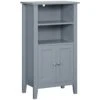 Kleankin Bathroom Cabinet Organizer With 2-Tier Open Shelves, Double Door Enclosed Storage And Elevated Base, Dark Grey 1 Kleankin Bathroom Cabinet Organizer With 2-Tier Open Shelves, Double Door Enclosed Storage And Elevated Base, Dark Grey -Moen Shop 31bdAEw9PAL