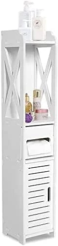 Bathroom Storage Cabinet, Bathroom Toilet Furniture Cabinet Easy To Install Wood Cupboard Shelf Tissue Storage Rack (31.5 X 6.1 X 5.9inch) 6 Bathroom Storage Cabinet, Bathroom Toilet Furniture Cabinet Easy To Install Wood Cupboard Shelf Tissue Storage Rack (31.5 X 6.1 X 5.9inch) - Image 4