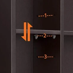 Topeakmart Home Bathroom Shelf Space-Saving Over The Toilet Storage Cabinet With Adjustable Shelf And Glass Door, Espresso -Moen Shop 31dezlfcGRL