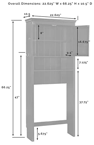 Crosley Furniture Lydia Space Saver Bathroom Cabinet, Espresso 5 Crosley Furniture Lydia Space Saver Bathroom Cabinet, Espresso - Image 3