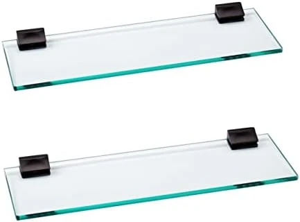 APROTOSS Upgrade Your Bathroom With Our Sleek 16-inch Glass Shelves! Glass Shelves With Black Brackets,Glass Wall Shelves Giving Your Space A Modern Touch.2-Pack 10 APROTOSS Upgrade Your Bathroom With Our Sleek 16-inch Glass Shelves! Glass Shelves With Black Brackets,Glass Wall Shelves Giving Your Space A Modern Touch.2-Pack - Image 8