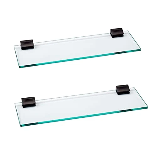 APROTOSS Upgrade Your Bathroom With Our Sleek 16-inch Glass Shelves! Glass Shelves With Black Brackets,Glass Wall Shelves Giving Your Space A Modern Touch.2-Pack 3 APROTOSS Upgrade Your Bathroom With Our Sleek 16-inch Glass Shelves! Glass Shelves With Black Brackets,Glass Wall Shelves Giving Your Space A Modern Touch.2-Pack