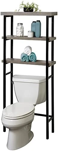 Zenna Home 3-Tier Over-The-Toilet Bathroom, Driftwood Gray/Pewter Spacesavers 8 Zenna Home 3-Tier Over-The-Toilet Bathroom, Driftwood Gray/Pewter Spacesavers - Image 6