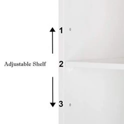 Bysesion FCH One Door & Three Layers Bathroom Cabinet White -Moen Shop 31icDqJPU4L 1