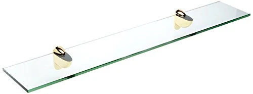 Spancraft Glass Heron Glass Shelf, Brass, 6 X 30 3 Spancraft Glass Heron Glass Shelf, Brass, 6 X 30
