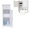Iwell Small Bathroom Floor Storage Cabinet, Kitchen Cupboard Wooden Cabinet, White -Moen Shop 31im5HTS5WL