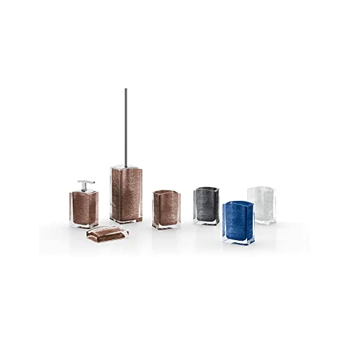 Gedy Antares Portacepillos, Resin, Blue, 6.2 x 8 x 11.7 4 Gedy Antares Portacepillos, Resin, Blue, 6.2 x 8 x 11.7 - Image 2