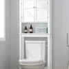 UTEX Bathroom Storage Over The Toilet, Bathroom Cabinet Organizer With Adjustable Shelves, Bathroom Space Saver For Bathroom, White -Moen Shop 31knTVyG7kL