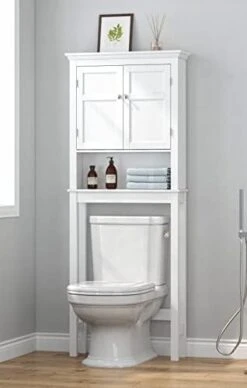 UTEX Bathroom Storage Over The Toilet, Bathroom Cabinet Organizer With Adjustable Shelves, Bathroom Space Saver For Bathroom, White 15 UTEX Bathroom Storage Over The Toilet, Bathroom Cabinet Organizer With Adjustable Shelves, Bathroom Space Saver For Bathroom, White -Moen Shop 31knTVyG7kL. AC
