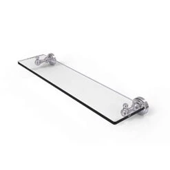 Allied Brass Waverly Place Collection 22 Inch Vanity Beveled Edges Glass Shelf, 22-Inch, Polished Chrome