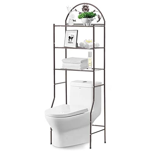 MIMODA 3 Tier Bathroom Over The Toilet Space Saver Freestanding Space Saver Toilet Stands Easy To Assemble (Bronze) 6 MIMODA 3 Tier Bathroom Over The Toilet Space Saver Freestanding Space Saver Toilet Stands Easy To Assemble (Bronze) - Image 4