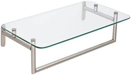 Ginger 0240-20/SN Sine 20" Tempered Glass Hotel Shelf Rack, Satin Nickel 12 Ginger 0240-20/SN Sine 20" Tempered Glass Hotel Shelf Rack, Satin Nickel - Image 10