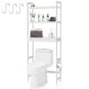 Kasunpul Over The Toilet Storage, 3-Tier Bamboo Over Toilet Bathroom Organizer With Adjustable Shelf & 3 Hook, Fit Most Toilets, Space-Saving, Easy Assembly, White 1 Kasunpul Over The Toilet Storage, 3-Tier Bamboo Over Toilet Bathroom Organizer With Adjustable Shelf & 3 Hook, Fit Most Toilets, Space-Saving, Easy Assembly, White -Moen Shop 31lmZyCfCiL
