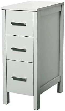 Eclife 12" Bathroom Floor Storage Cabinet, Bathroom 3 Drawers Vanity Side Cabinet W/Metal Frame, Free Standing Tower Storage Organizer For Bathroom, Bedroom, Living Room, Entryway, Space Saving (Oak) -Moen Shop 31n1upr4cbL. AC