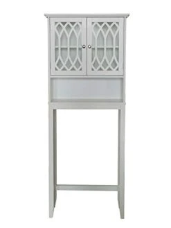 Kings Brand Furniture – Newberry Over The Toilet Bathroom Storage Cabinet Space Saver, White