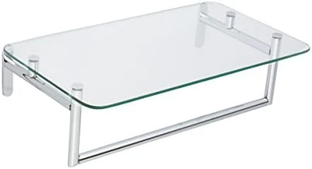 Ginger 0240-20/SN Sine 20" Tempered Glass Hotel Shelf Rack, Satin Nickel 9 Ginger 0240-20/SN Sine 20" Tempered Glass Hotel Shelf Rack, Satin Nickel - Image 7