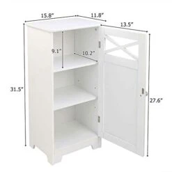 GENERIC JHUS Floor Organizer Bathroom Storage Cabinet W/Door 3 Shelves Freestanding White Blown Bathroom Shelves Bathroom Decor Home Decor Bathroom Organizer Bathroom Accessories Bathroom Storage -Moen Shop 31qJrDqyVxL