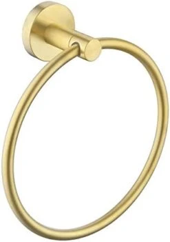 KES Brushed Gold Towel Ring Bathroom Hand Towel Holder Round Wall Mount SUS 304 Stainless Steel Brushed Gold Finish, A2180DG-BZ -Moen Shop 31qWedcshL. AC