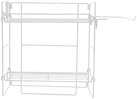 Storage Shelf Over The Toilet, Bathroom Shelves, 2-Tier Ventilation And Drainage With Hooks For Home (White) 9 Storage Shelf Over The Toilet, Bathroom Shelves, 2-Tier Ventilation And Drainage With Hooks For Home (White) - Image 7