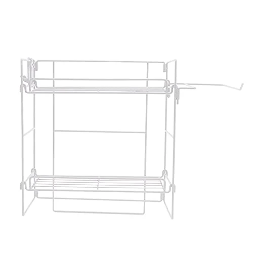 Storage Shelf Over The Toilet, Bathroom Shelves, 2-Tier Ventilation And Drainage With Hooks For Home (White) 3 Storage Shelf Over The Toilet, Bathroom Shelves, 2-Tier Ventilation And Drainage With Hooks For Home (White)