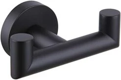 Angle Simple Double Towel Hook Black & Gold, Stainless Steel Bathroom Towel Holder, Hand Towel Hanger For Wall -Moen Shop 31qiddMAOiS. AC