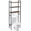 ZENY Over-The-Toilet Storage Rack, 3 -Tier Freestanding Bathroom Organizer, Space-Saving Bathroom Shelf Over Toilet Rack, Brown -Moen Shop 31sGIwCTtcL