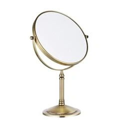 Nicesail Tabletop Makeup Mirror, Double-Side 1X-10X, 360 Swivel Cosmetic Mirror For Table Desk, No Light Antique Bronze (8 Inch, 10X) -Moen Shop 31uyv8eJdKL 1