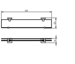 Mezzo 1118345 600 Mm Stainless Steel And Zinc Alloy Haceka Glass Shelf, Silver -Moen Shop 31v6MZmY9hL