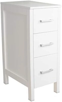 Eclife 12" Bathroom Floor Storage Cabinet, Bathroom 3 Drawers Vanity Side Cabinet W/Metal Frame, Free Standing Tower Storage Organizer For Bathroom, Bedroom, Living Room, Entryway, Space Saving (Oak) -Moen Shop 31vtvKF1vgL. AC