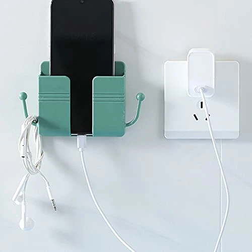 Sakalaexp Wall-Mounted Storage Box Remote Control Mobile Phone Plug Charging Wall Holder Self-Adhesive Punch Free Organizer Rack Cellphone Wall Mount Bed Side Shelf For Home Office 5 Sakalaexp Wall-Mounted Storage Box Remote Control Mobile Phone Plug Charging Wall Holder Self-Adhesive Punch Free Organizer Rack Cellphone Wall Mount Bed Side Shelf For Home Office - Image 3