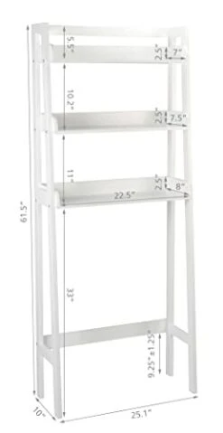 UTEX 3-Shelf Bathroom Organizer Over The Toilet, 3-Tier Shelf, Spacesaver (White) -Moen Shop 31zWfUfwGdL