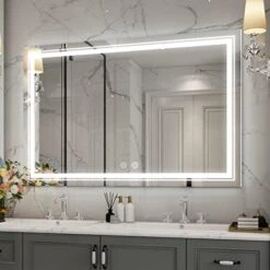 JSneijder 28x36 Led Bathroom Mirror,led Mirror With Lights,Dimmable Anti-Fog Mirror -Moen Shop 410BUKKA7KL. AC