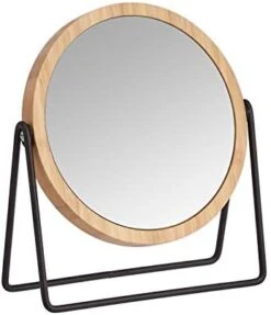 Amazon Basics Vanity Mirror With Bamboo Rim - 1X/5X Magnification -Moen Shop 410bb7WMMwL. AC
