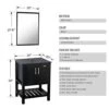 Eclife 36" Bathroom Vanity Black W/Side Cabinet Combo Modern Pedestal Cabinet Set Pedestal Stand Wood With Bathroom Vanity Mirror Soft Closing Cabinet Doors Set (B06B11) 2 Eclife 36" Bathroom Vanity Black W/Side Cabinet Combo Modern Pedestal Cabinet Set Pedestal Stand Wood With Bathroom Vanity Mirror Soft Closing Cabinet Doors Set (B06B11) -Moen Shop 411CtuFeprL 1