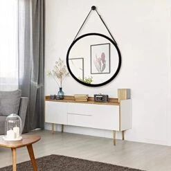 Domax Bathroom Wall Shelf Over Toilet Storage Rack And 18 Inch Round Wall Mirror -Moen Shop 412O7fvZH5S