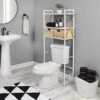 Honey-Can-Do Decorative Over-The-Toilet Space Saver With Woven Baskets BTH-09392 White