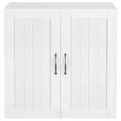 GENERIC JHUS Bathroom Wall-Mount 2 Tier Storage With Shelf, White Bathroom Decor Bathroom Organizer Shelves Bathroom Accessories Storage Storage Shelves Wall Shelves Shelves For Wall Bathroom Storage