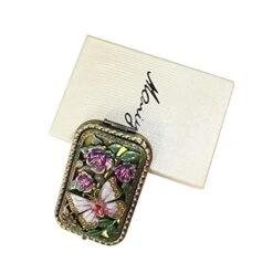 Luckymoo Magnifying Vintage Foldable Metal Princess Style Butterfly Flower Russian Style Vanity MirrorTravel Mirror -Moen Shop 413Cr7WgFML