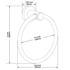 Towel Ring Brushed Nickel, Bath Hand Towel Ring Stainless Steel Round Towel Holder For Bathroom -Moen Shop 413eIPpBQ4L