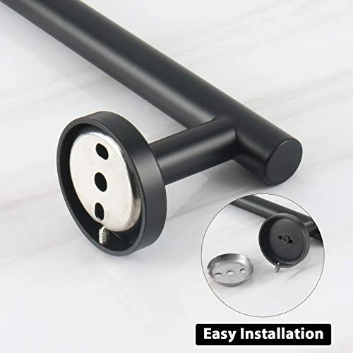 NearMoon Bathroom Towel Bar, Bath Accessories Thicken Stainless Steel Shower Towel Rack For Bathroom, Towel Holder Wall Mounted (Matte Black, 18 Inch) 6 NearMoon Bathroom Towel Bar, Bath Accessories Thicken Stainless Steel Shower Towel Rack For Bathroom, Towel Holder Wall Mounted (Matte Black, 18 Inch) - Image 4