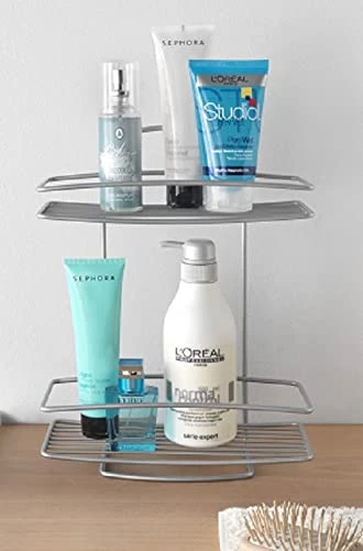 Metaltex Shelf Onda With 2 Stages, Silver, 26 X 11 X 35 Cm 4 Metaltex Shelf Onda With 2 Stages, Silver, 26 X 11 X 35 Cm - Image 2