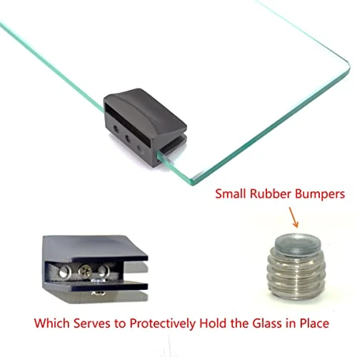 APROTOSS Upgrade Your Bathroom With Our Sleek 16-inch Glass Shelves! Glass Shelves With Black Brackets,Glass Wall Shelves Giving Your Space A Modern Touch.2-Pack 9 APROTOSS Upgrade Your Bathroom With Our Sleek 16-inch Glass Shelves! Glass Shelves With Black Brackets,Glass Wall Shelves Giving Your Space A Modern Touch.2-Pack - Image 7