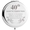 DIDADIC 40th Birthday Gifts For Women Makeup Mirror, 40 Years Old Gifts For Women Turning 40, Happy Birthday For Her Wife Daughter Sister Female Friends (40th Aged To Perfection) -Moen Shop 415BSVEJ56L