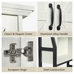 MXARLTR Over The Toilet Storage Cabinet, Over Toilet Bathroom Organizer With Barn Doors Above Toilet Storage Cabinet -Moen Shop 416n4Bww4NL