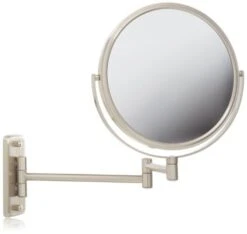 Jerdon 8-Inch Two-Sided Swivel Wall Mount Mirror - Makeup Mirror With 8X Magnification & 13.5 Inch Wall Extension - Nickel Finish - Model JP7808N 9 Jerdon 8-Inch Two-Sided Swivel Wall Mount Mirror - Makeup Mirror With 8X Magnification & 13.5 Inch Wall Extension - Nickel Finish - Model JP7808N -Moen Shop 417WvSlx6hL 1