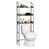 Giantex Over-The-Toilet Spacesaver 3-Tier W/Adjustable Shelves And Sturdy Metal, Easy Assembly Freestanding Bathroom Rack For Essentials Bathroom Storage Organizer Rack (Sliver)