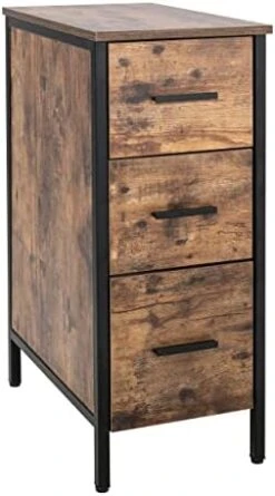 Eclife 12" Bathroom Floor Storage Cabinet, Bathroom 3 Drawers Vanity Side Cabinet W/Metal Frame, Free Standing Tower Storage Organizer For Bathroom, Bedroom, Living Room, Entryway, Space Saving (Oak) -Moen Shop 418I1kn3KZL. AC